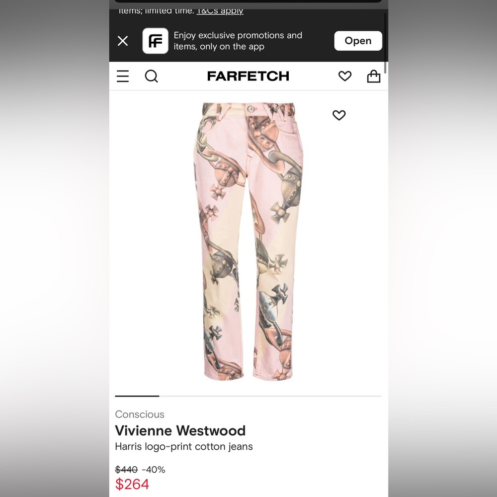 Vivienne Westwood Harris Logo Jeans.